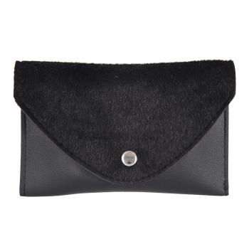 Černá kabelka s chlupatým víkem na pásek do pasu - 17*11/110 cm JZWB0001Z