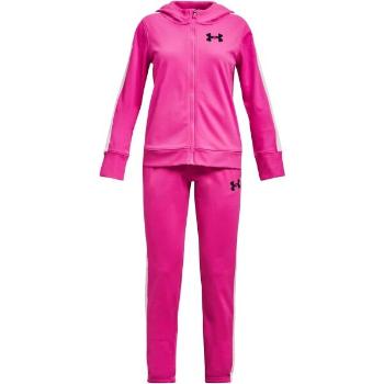 Under Armour KNIT HOODED TRACKSUIT Dívčí tepláková souprava, růžová, velikost