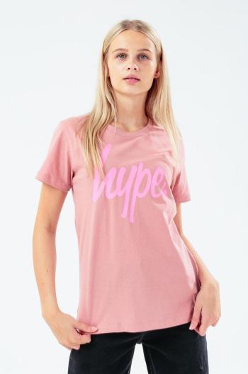 Dětské bavlněné tričko Hype hnědá barva