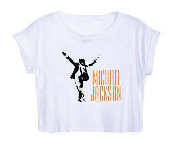 Dámské tričko Organic Crop Top Michael Jackson