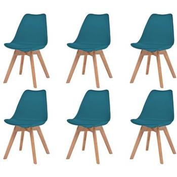 Jídelní židle 6 ks tyrkysové umělá kůže (274853)