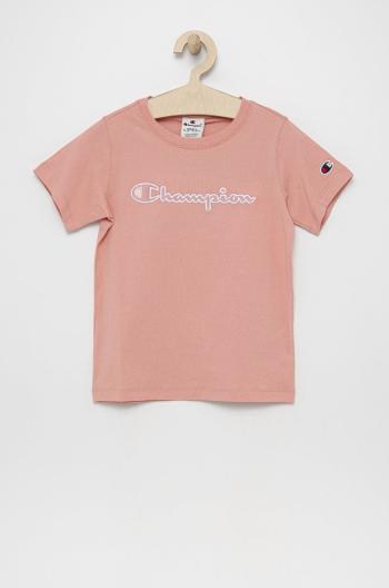 Dětské bavlněné tričko Champion 404336 růžová barva