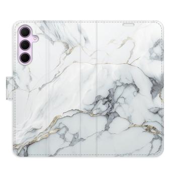 Flipové pouzdro iSaprio - SilverMarble 15 - Samsung Galaxy A35 5G