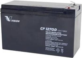 Olověný akumulátor Vision Akkus CP1270D CP1270D, 7 Ah, 12 V