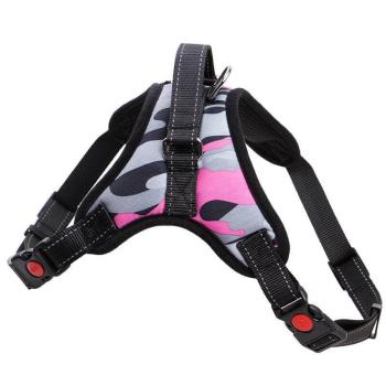 Vsepropejska Sporty postroj pro psa | 32 – 98 cm Barva: Růžový-maskáč, Obvod hrudníku: 46 - 57 cm