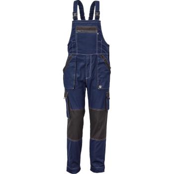 Cerva Pánské pracovní kalhoty s laclem MAX SUMMER - Tmavě modrá / antracit | 48