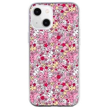 TopQ iPhone 13 mini silikon Pink Bunnies 64684 (Sun-64684)