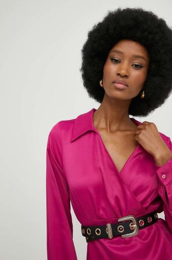 Šaty Answear Lab růžová barva, mini