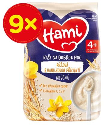 Hami mléčná kaše rýžová s vanilkovou příchutí 9x210g