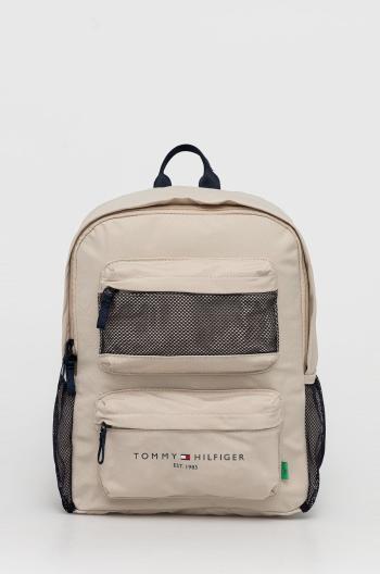 Dětský batoh Tommy Hilfiger béžová barva, velký, s potiskem