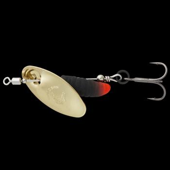 Savage gear třpytka grub spinners gold black - #0 2,2 g