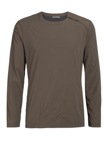 pánská merino mikina ICEBREAKER Mens Venturous LS Pullover, Driftwood (vzorek) velikost: M