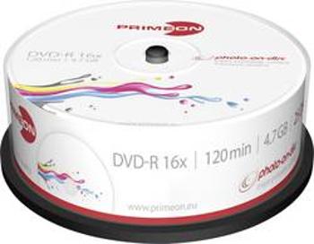 DVD-R 4.7 GB Primeon 2761205, s potiskem, 25 ks, vřeteno