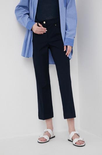 Kalhoty Pennyblack dámské, tmavomodrá barva, zvony, medium waist