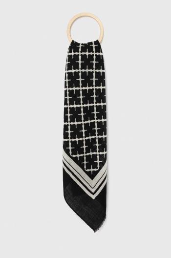 Vlněný šátek By Malene Birger černá barva