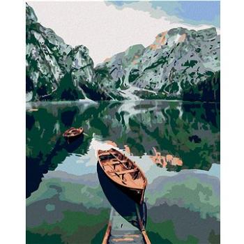 Malování podle čísel - Pramice na jezeře v horách (HRAmal00209nad)