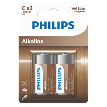 Philips Baterie C Entry Alkaline, 2 ks