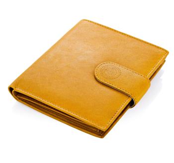 Dámská peněženka kožená mandala, žlutá