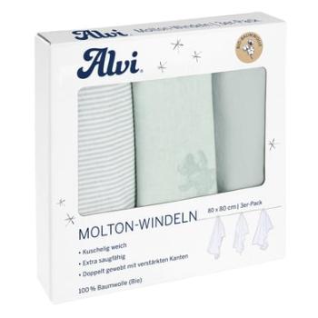 Alvi ® Molton plenky 3-pack Teddy 1961 80 x 80 cm