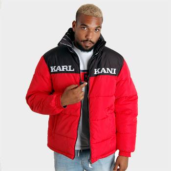 Obojstranní Zimní bunda Karl Kani Retro Block Reversible Puffer Jacket red/black/white - 2XL