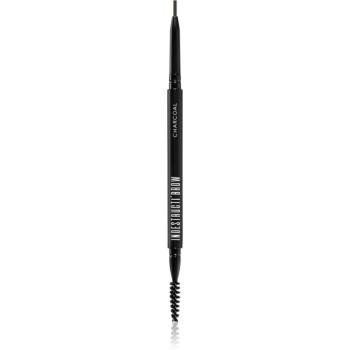 BPerfect IndestructiBrow Pencil dlouhotrvající tužka na obočí s kartáčkem odstín Charcoal 10 g