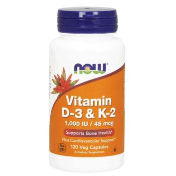 Vitamín D3 & K2 120 kaps. - NOW Foods