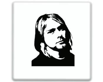 3D samolepky čtverec - 5kusů Kurt Cobain