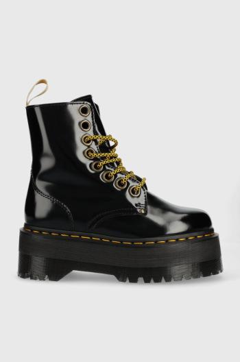 Farmářky Dr. Martens Vegan Jadon Max dámské, černá barva, na platformě