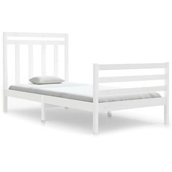 Rám postele bílý masivní dřevo 100 × 200 cm, 3105306 (3105306)
