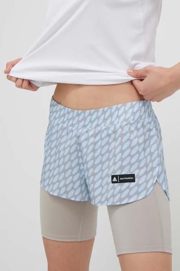 Běžecké šortky adidas Performance Marimekko Run Icons šedá barva, medium waist