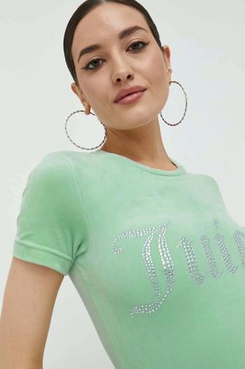 Tričko Juicy Couture zelená barva