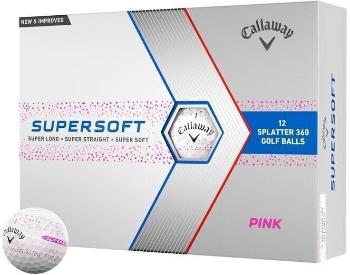 Callaway Supersoft 2023 Pink Splatter Golfové míčky