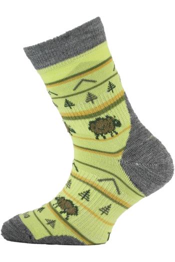 Lasting dětské merino ponožky TJL žlutá Velikost: (29-33) XS ponožky