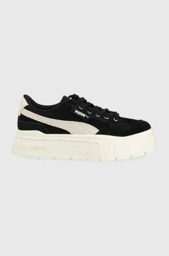 Semišové sneakers boty Puma Mayze Stack Dc5 Wns 383971 černá barva