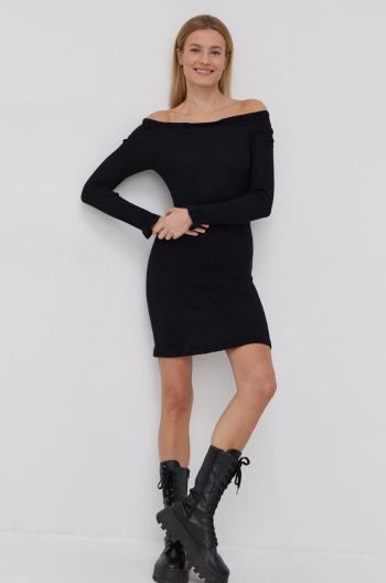 Šaty Vero Moda černá barva, mini, přiléhavé