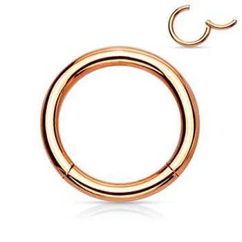 Šperky4U Piercing segment kruh zlacený - K01039RD-1208
