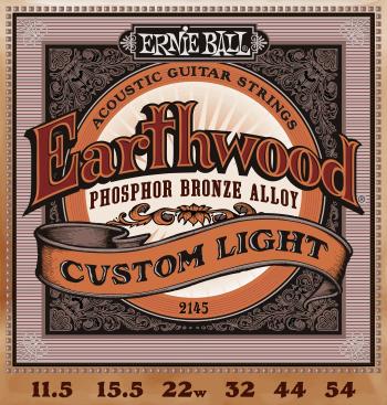 Ernie Ball Earthwood Phosphor Bronze Strings Custom Light