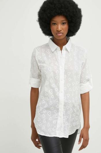 Košile Answear Lab dámská, bílá barva, relaxed, s klasickým límcem