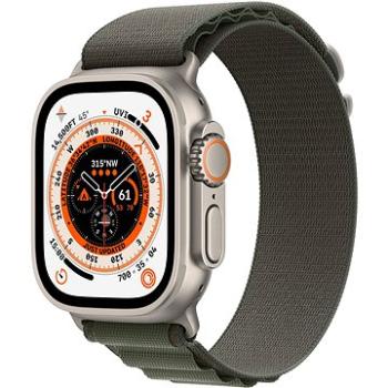 Apple Watch Ultra 49mm titanové pouzdro se zeleným alpským tahem - Medium (MQFN3CS/A)