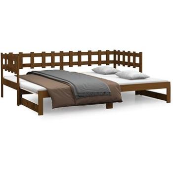 Výsuvná postel medově hnědá 2× (90 × 190 cm) masivní borovice, 820779 (820779)