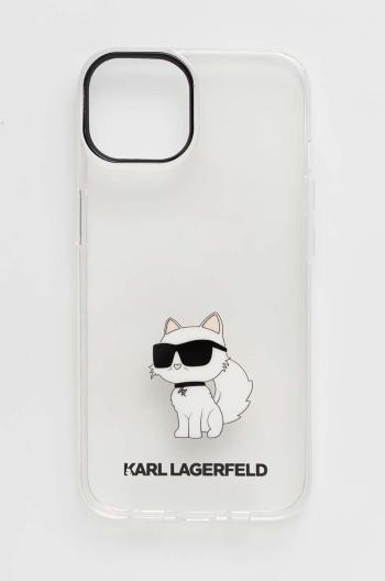 Obal na telefon Karl Lagerfeld iPhone 14 6,1" pruhledná barva