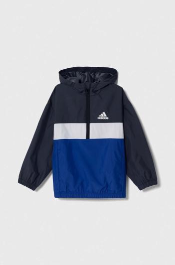 Dětská bunda adidas tmavomodrá barva