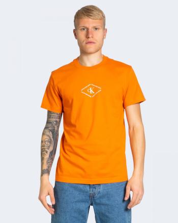 Calvin Klein Calvin Klein Jeans pánské oranžové tričko CK MONOTRIANGLE TEE