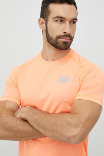 Tričko EA7 Emporio Armani oranžová barva