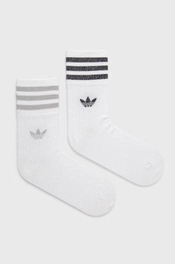 Ponožky adidas Originals (2-pack) HC9561 dámské, bílá barva