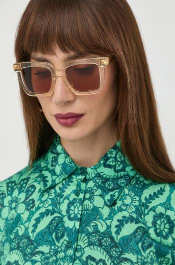 Sluneční brýle Bottega Veneta dámské, béžová barva