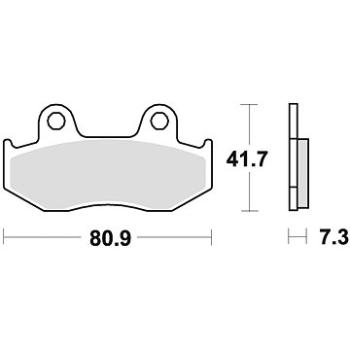 Braking brzdové destičky (semi-metalická směs SM1) (2ks) M501-105 (M501-105)