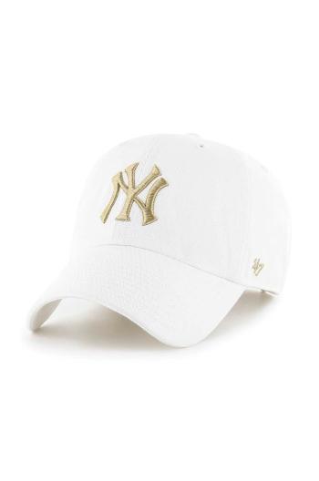 Kšiltovka 47brand Mlb New York Yankees bílá barva, s aplikací