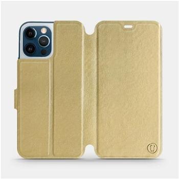 Flipové pouzdro na mobil Apple iPhone 12 Pro Max v provedení  Gold&Gray s šedým vnitřkem (5903516376797)