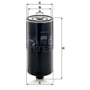 MANN-FILTER W1170/13 (W1170/13)